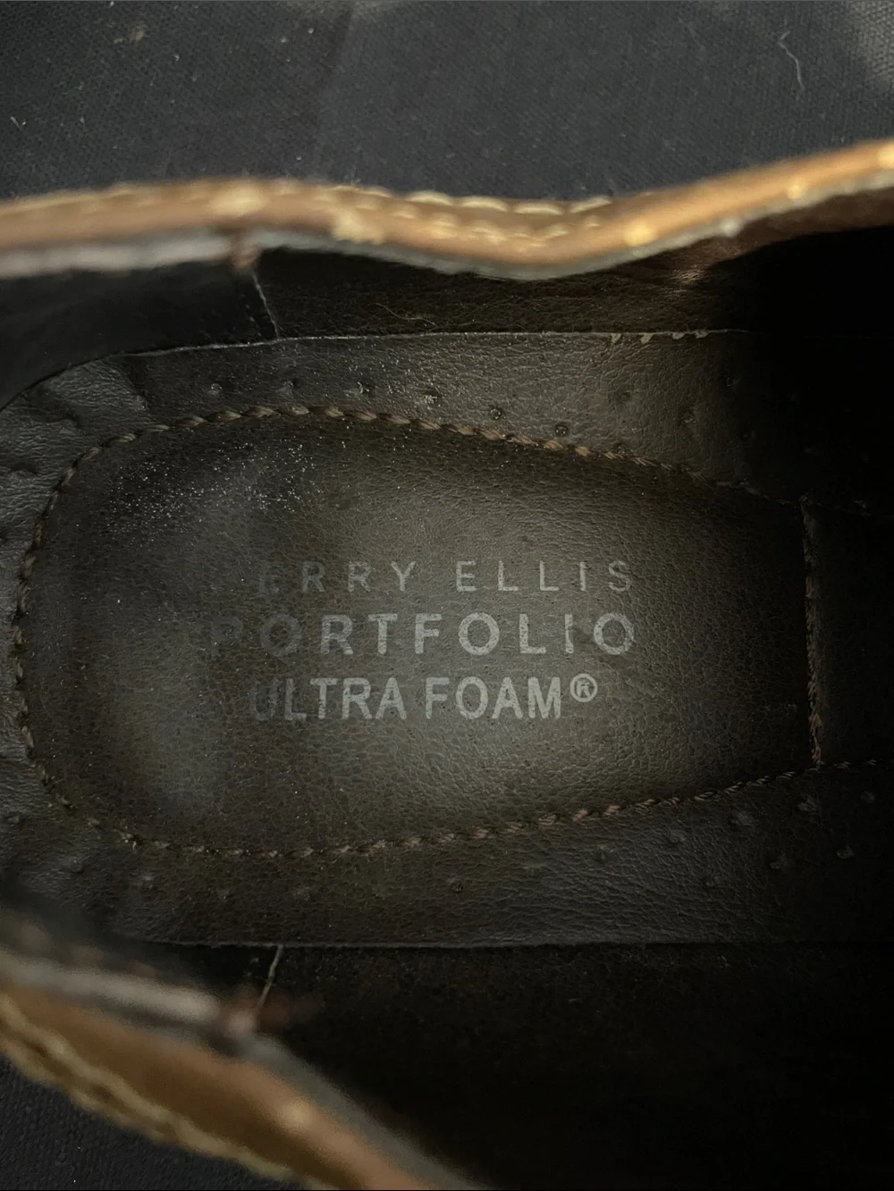 Perry Ellis Men's Tan Brown Leather Derby Shoes “Pierre”